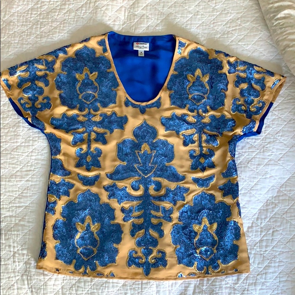 Tracy Reese sequin tunic top